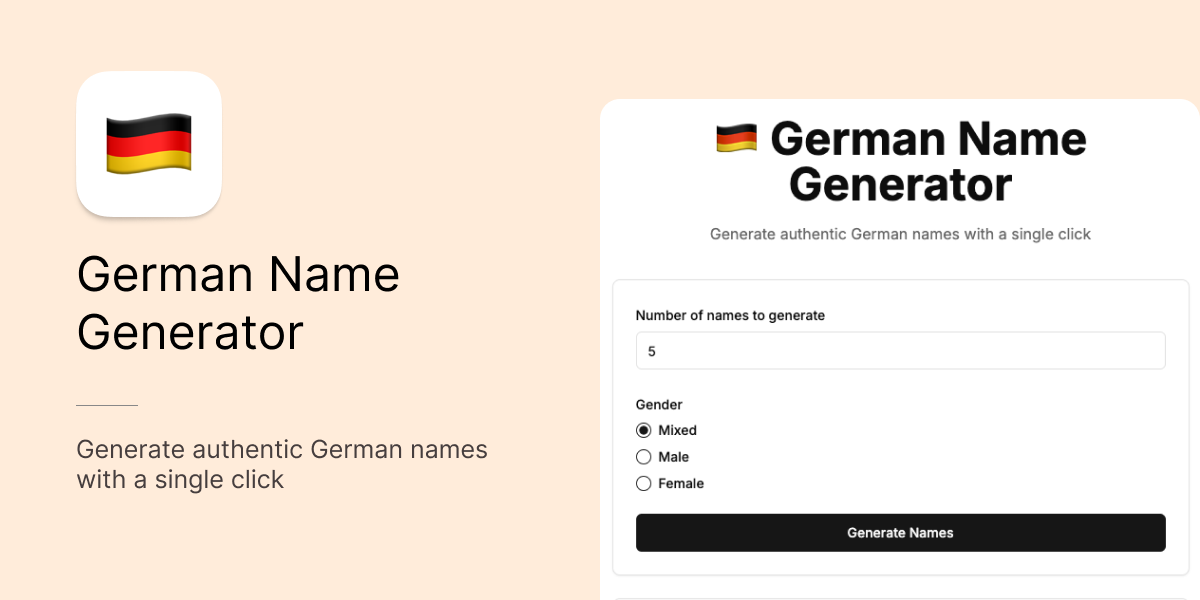 German Name Generator